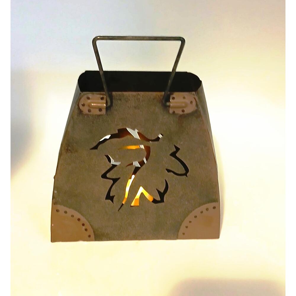 Rustic Metal Tea Light Lantern - Picture 2 of 6